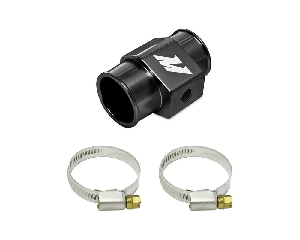 Mishimoto Black 38mm Water Temperature Sensor Adapter Universal - MMWHS-38-BK