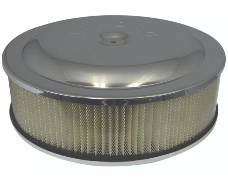 Moroso Clear Powder Coat Raised Bottom Offset 16in x 4in Filter Racing Air Cleaner - 65928