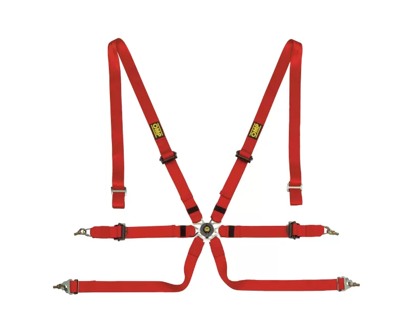 OMP Racing Safety Harness One 2" Pull Down Red FIA 8853-2016 - DA0-0202-A01-061