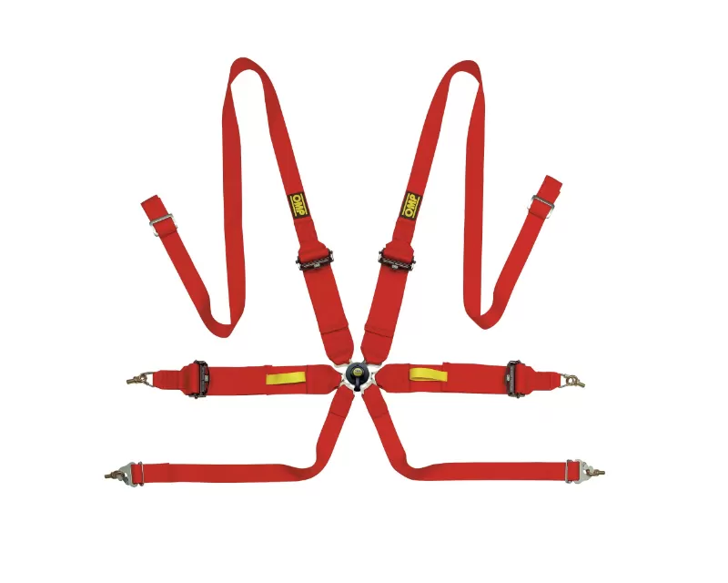 OMP Racing Safety Harness Tecnica 3+2 Red - DA0-0203-A02-061