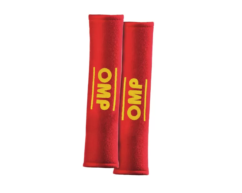 OMP Racing Seat Belt Pads 2" Red - DB0-0450-A02-061