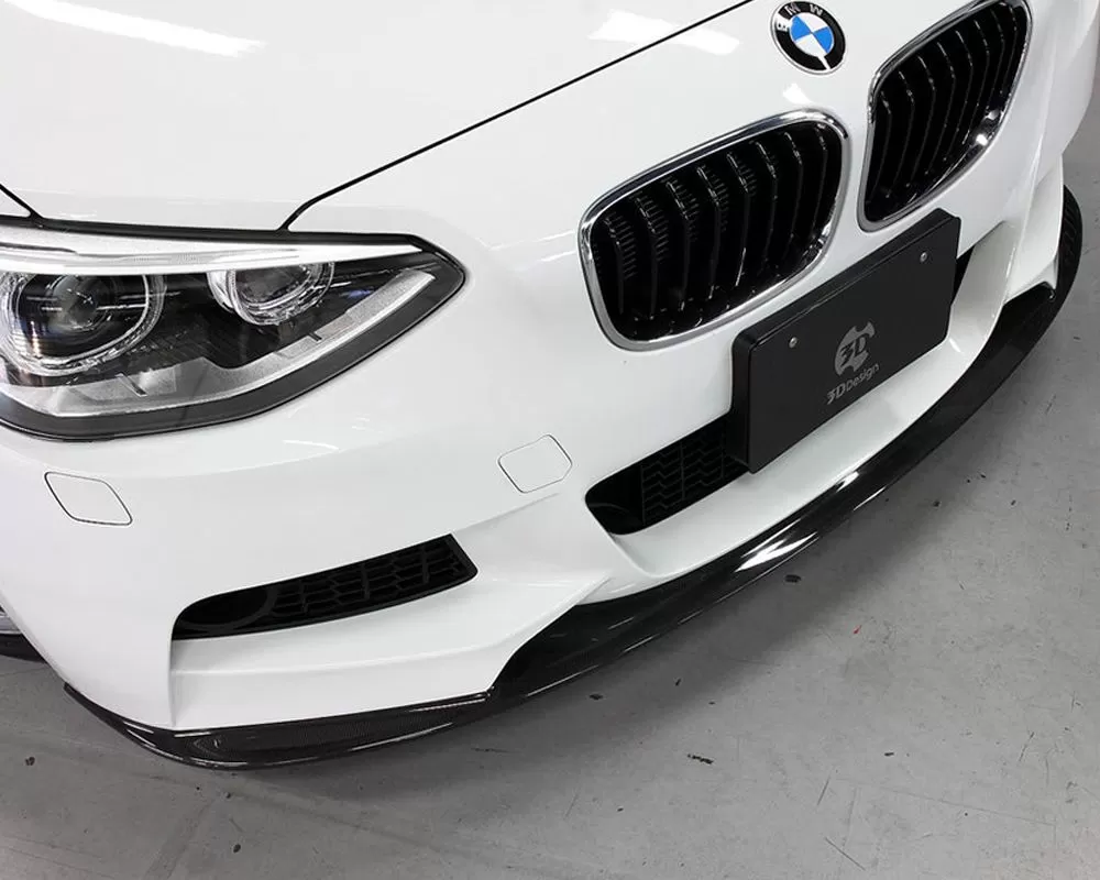 3D Design Carbon Fiber Front Lip Spoiler BMW F20 1-Series M-Sport - 3101-22021