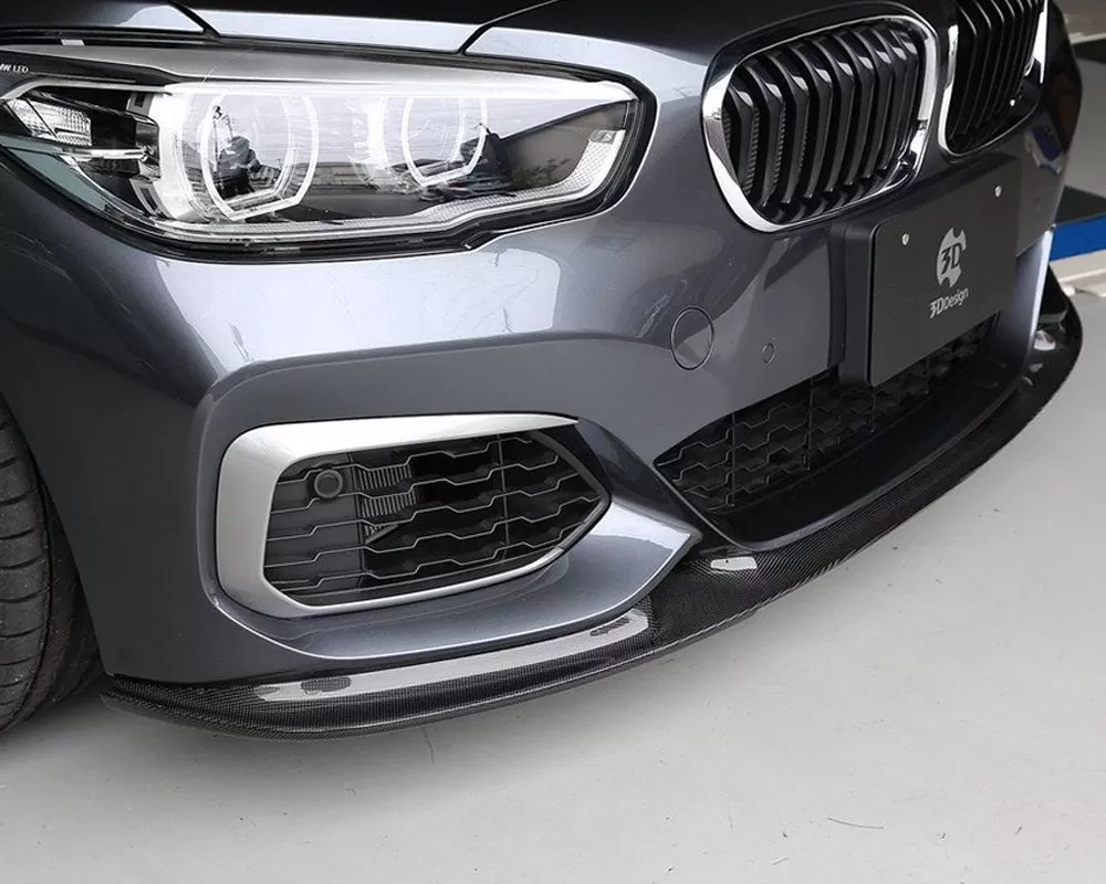 3D Design Carbon Fiber Front Lip BMW F20 1-Series LCI M-Sport - 3101-22031