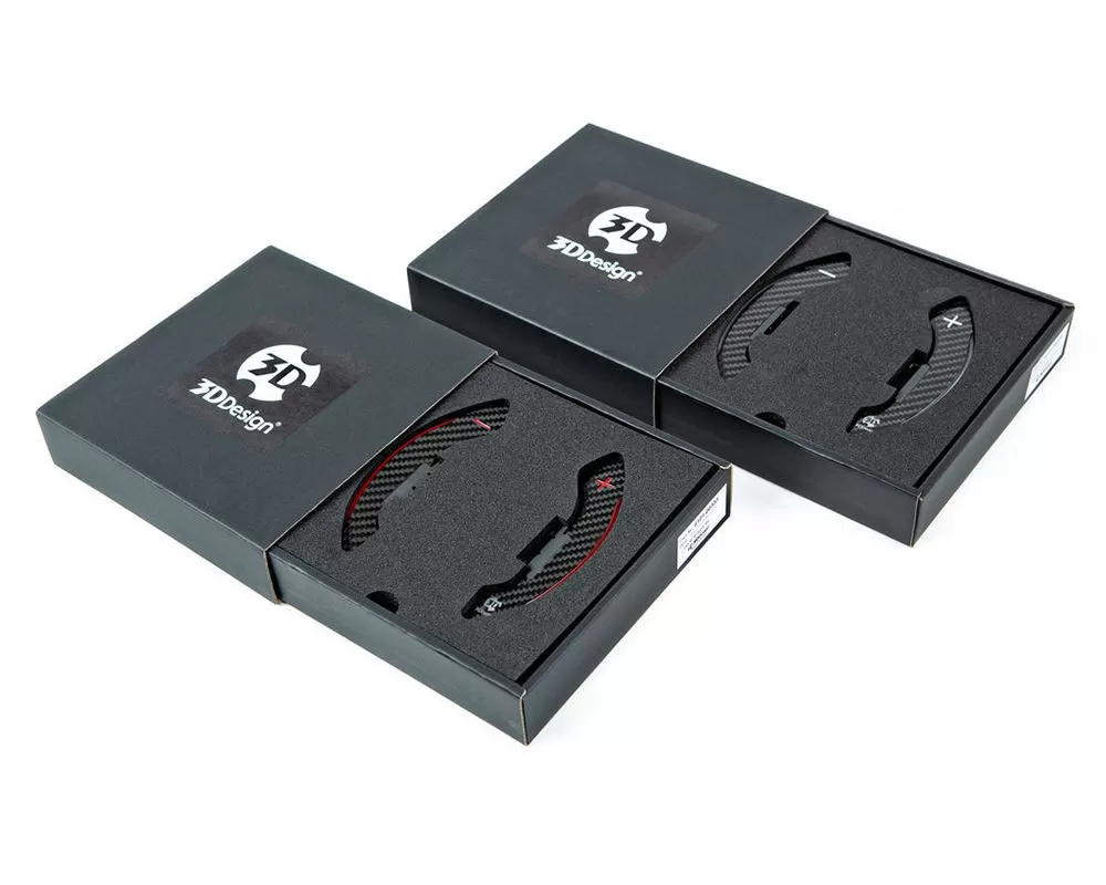 3D Design Carbon Fiber Red Shift Paddle Set Mini Cooper F54 | F56 | F60 (AT) - 6101-00323