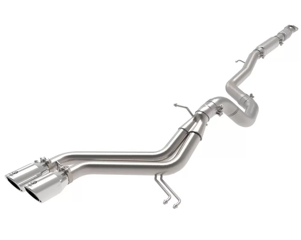 Takeda 2-1/2" - 3" 304 Stainless Catback Exhaust System w/ Polished Tips Hyundai Veloster L4 1.6L 2013-2017 - 49-37018-P