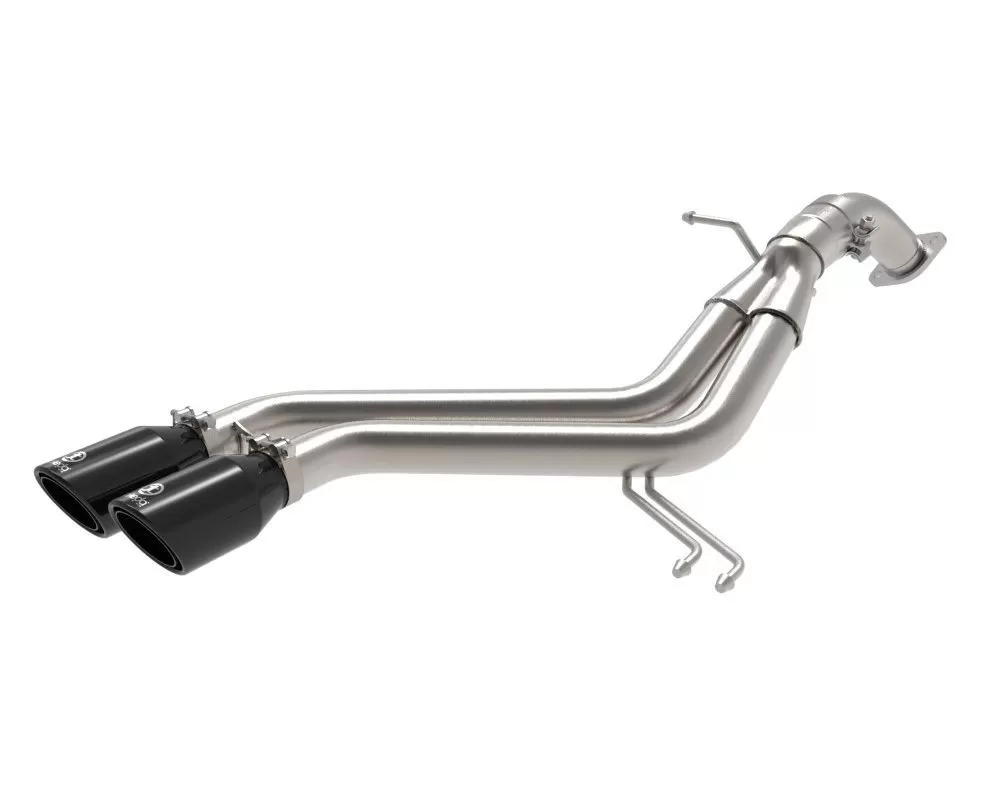 Takeda 2-1/2" 304 Stainless Axle-Back Exhaust System w/ Black Tips Hyundai Veloster L4 1.6L 2013-2017 - 49-37019-B