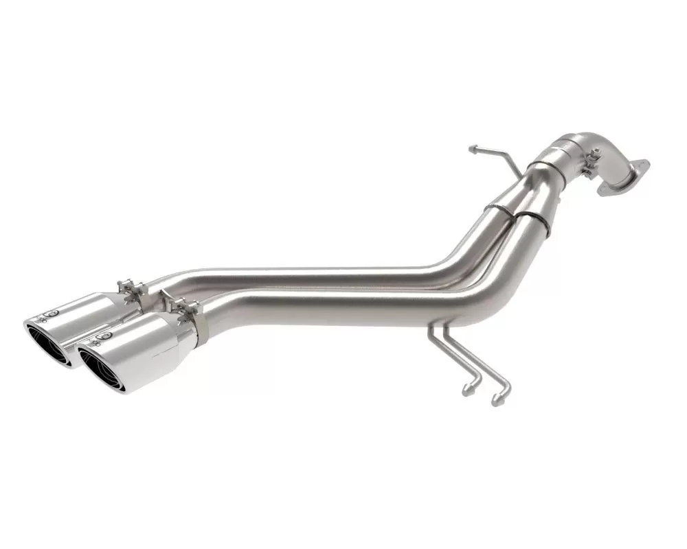 Takeda 2-1/2" 304 Stainless Axle-Back Exhaust System w/ Polished Tips Hyundai Veloster L4 1.6L 2013-2017 - 49-37019-P
