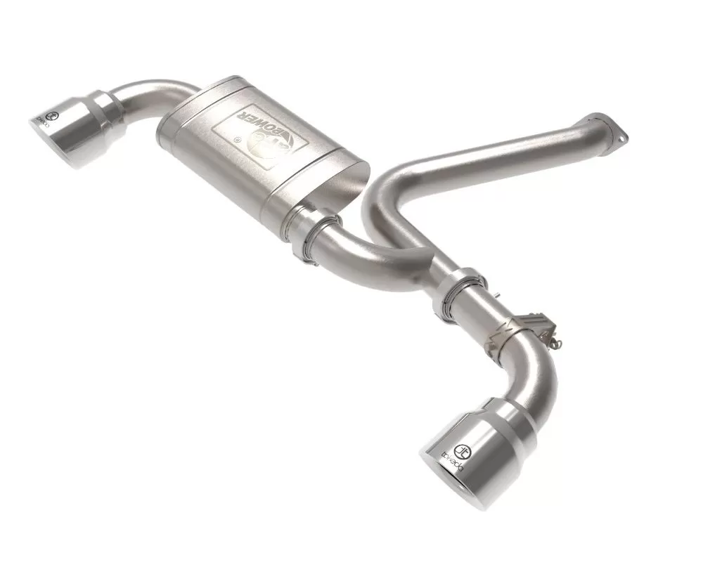 Takeda 3" 304 Stainless Axle-Back Exhaust System w/ Polished Tips Hyundai Kona N L4 2.0L (t) 2022-2023 - 49-37032-P