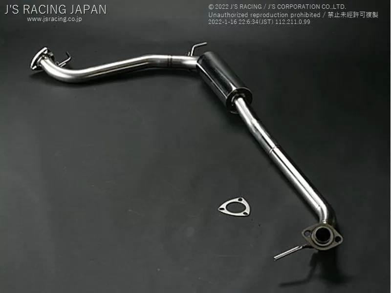 J's Racing R304 Exhaust Center Pipe Silent Version Honda Fit GE 2009-2013 - R304-F3-50CT