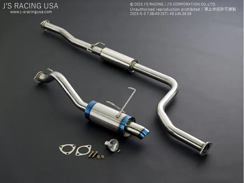 J's Racing 60mm R304 Stainless Silencer Only Honda | Acura - R304-UNV-60mm