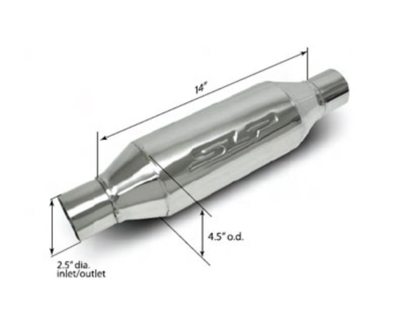 SLP Performance 1pc SLP LoudMouth II Bullet Type 2.5" Inlet | Outlet Muffler - 310013818