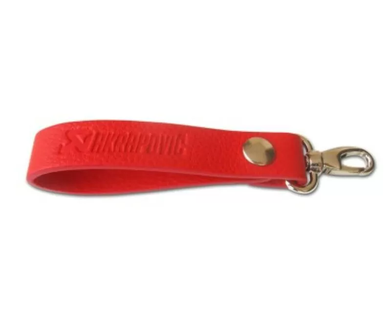 Akrapovic Leather Loop Keychain - Red - 800953