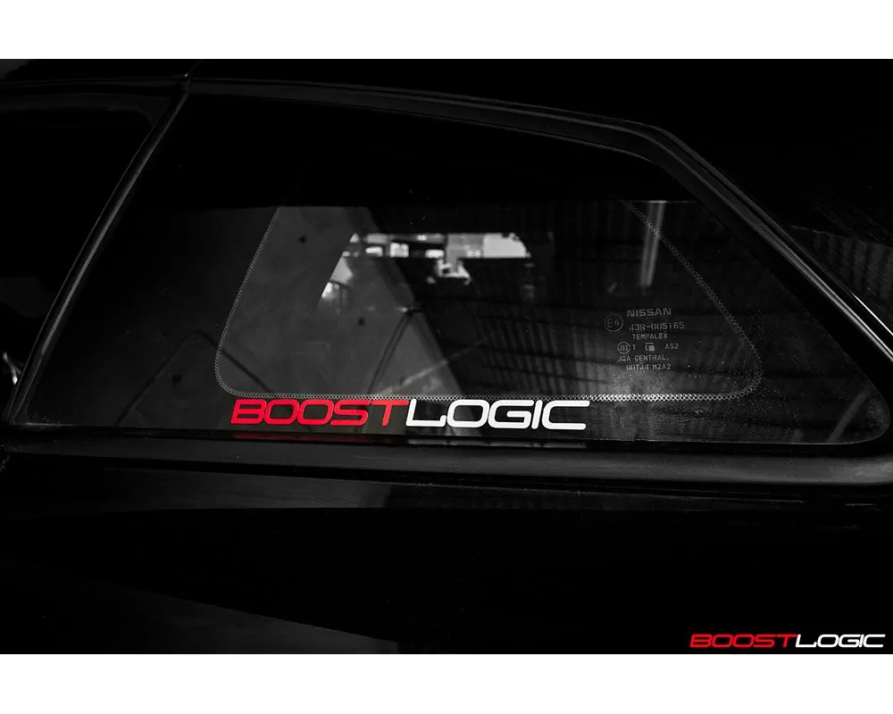Boost Logic  1x8 Inch Logo Decals Red/White - 00000100