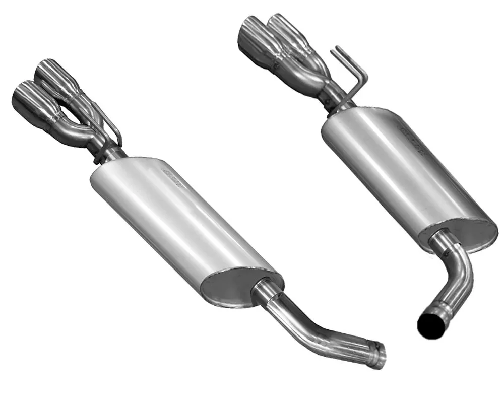 Kooks Stainless Steel OEM x 3" Axle Back Exhaust System w/Polished Oval Race Mufflers and 3" Quad Slash Cut Polished Tips Chevrolet SS LS3 6.2L 2014-2018 - 25106100