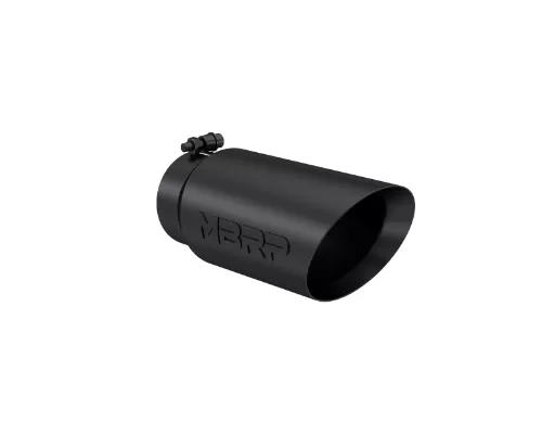 MBRP Black Coated 5" O.D. Dual Wall Angled 4" Inlet 12" Length Exhaust Tip - T5053BLK