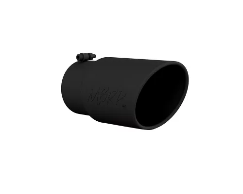 MBRP Black Coated 6" O.D. Angled Rolled End 5" Inlet 12" Length Exhaust Tip - T5075BLK