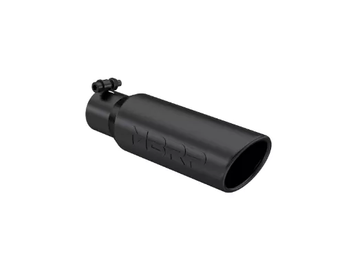 MBRP Black Coated 3.5" O.D. Angled Rolled End 2.5" Inlet 12" Length Exhaust Tip - T5113BLK
