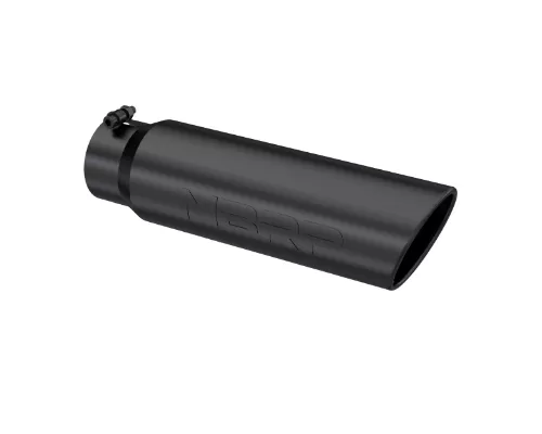 MBRP Black Coated 5" O.D. Angled Rolled End, 4" Inlet 18" Length Exhaust Tip - T5124BLK