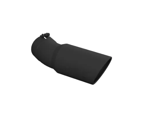 MBRP Black Coated 6" O.D. Angled Rolled End 5" Inlet 15.5" Length 30 Degree Bend Exhaust Tip - T5154BLK