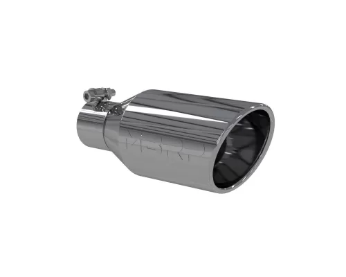 MBRP T304 Stainless Steel 4.5" O.D. Single Wall Angle Rolled End 2.5" Inlet 11" Length Exhaust Tip - T5160