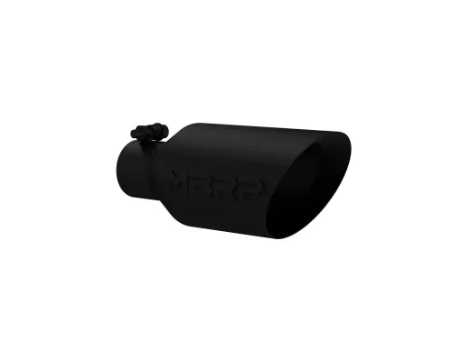 MBRP Black Coated 4.5" O.D. Dual Wall Angle Rolled End 2.5" Inlet 11" Length Exhaust Tip - T5161BLK