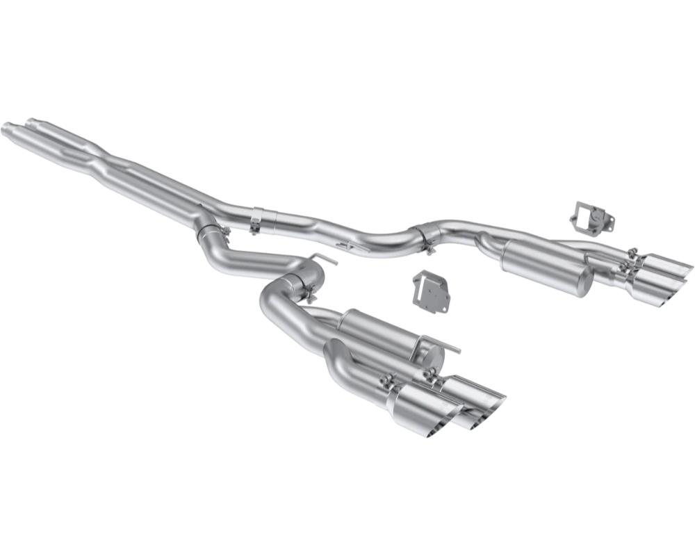 MBRP 3" T304 Stainless Steel Cat-Back Dual Split Rear w/ Quad Tips Valve Delete Race Profile Ford Mustang 5.0L 2024 - S7282304