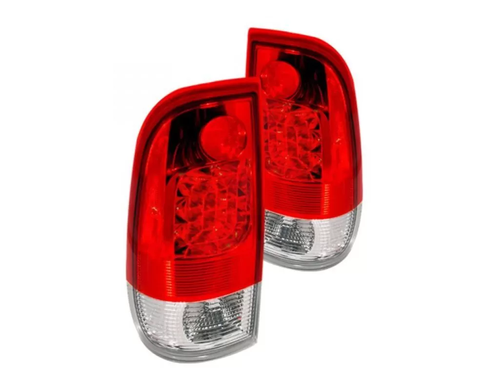Spec D Chrome | Red LED Tail Lights Ford F-150 | F-250 1997-2007 - LT-F15097RLED-KS