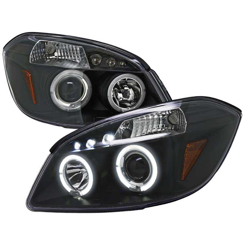 Spec-D Black Halo LED Projector Headlights Chevy Cobalt 2005-2010 - 2LHP-COB05JM-TM