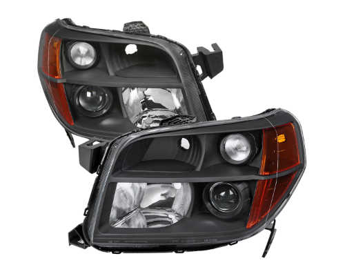 Spec-D Projector Headlights Black Housing Clear Lens No Bulbs Included Honda Pilot 2006-2008 - 2LHP-PLT06JM-GO