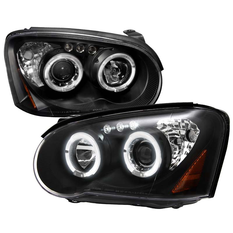 Spec-D Black Halo LED Projector Headlights Subaru WRX STI 2004-2005 - 2LHP-WRX05JM-TM