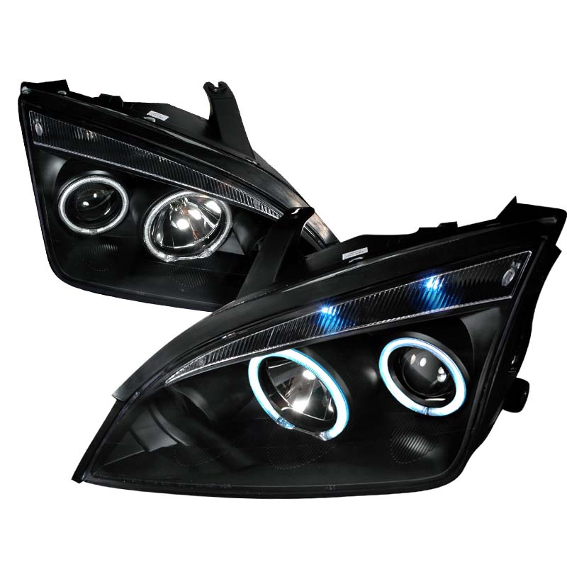 Spec-D Black CCFL Halo LED Projector Headlights Ford Focus 2005-2007 - 3LHP-FOC05JM-KS