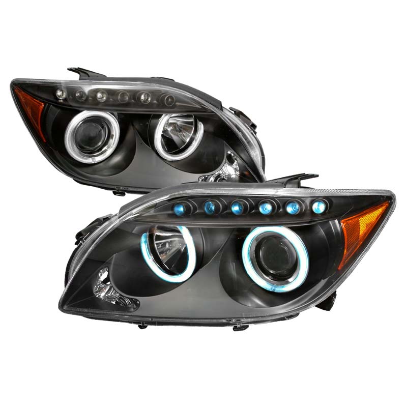 Spec-D Black CCFL Halo LED Projector Headlights Scion tC 2004-2010 - 4LHP-TC05JM-KS