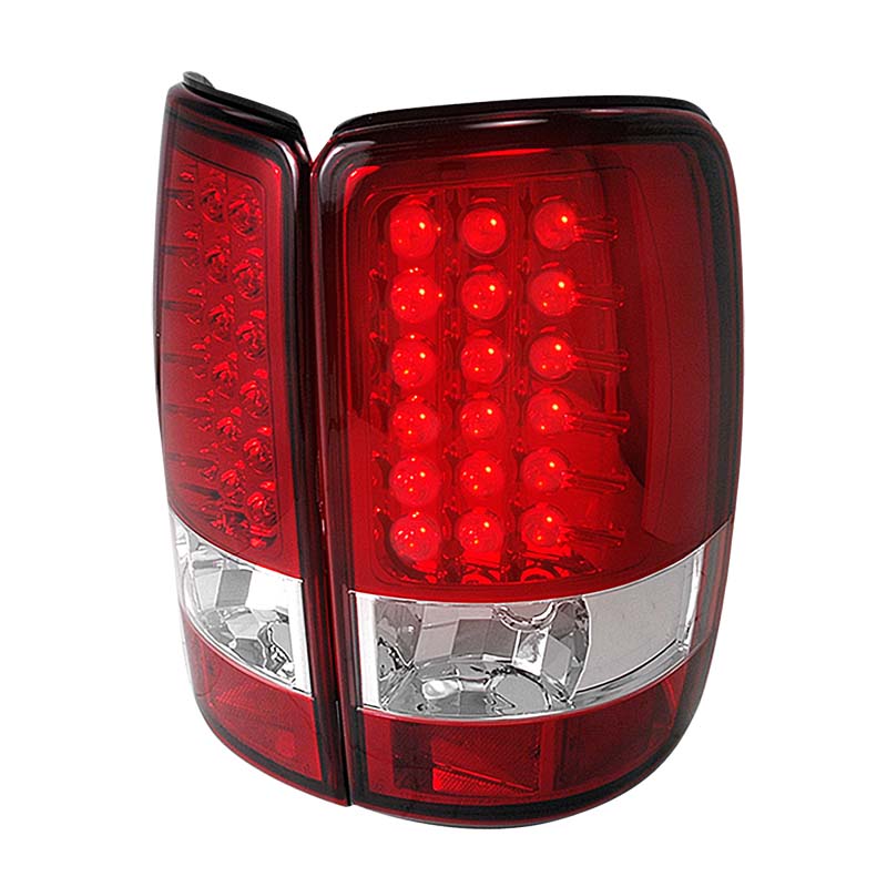 Spec-D Red | Clear LED Tail Lights Chevrolet Tahoe | GMC Yukon 2000-2006 - LT-DEN00RLED-TM