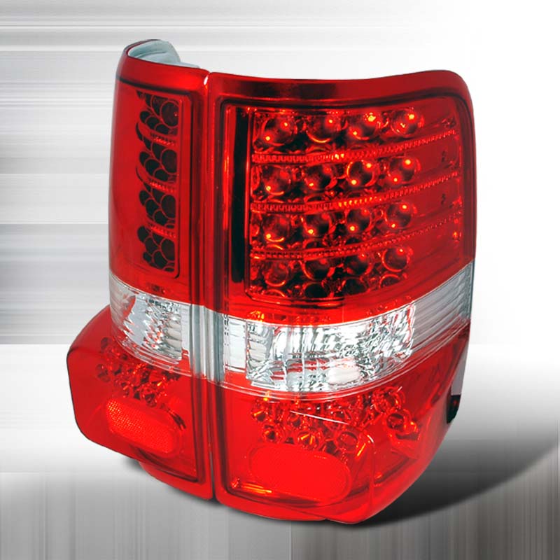 Spec-D Red/Clear LED Tail Lights Ford F-20150 2004-2008 - LT-F15004RLED-KS