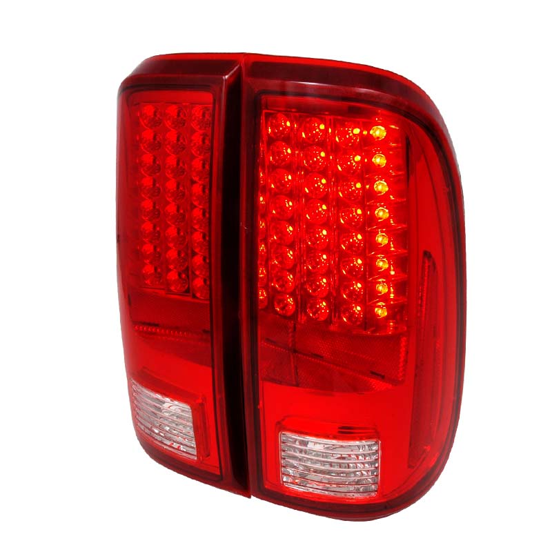 Spec-D Red/Clear LED Tail Lights Ford F-250 2008-2009 - LT-F25008RLED-KS