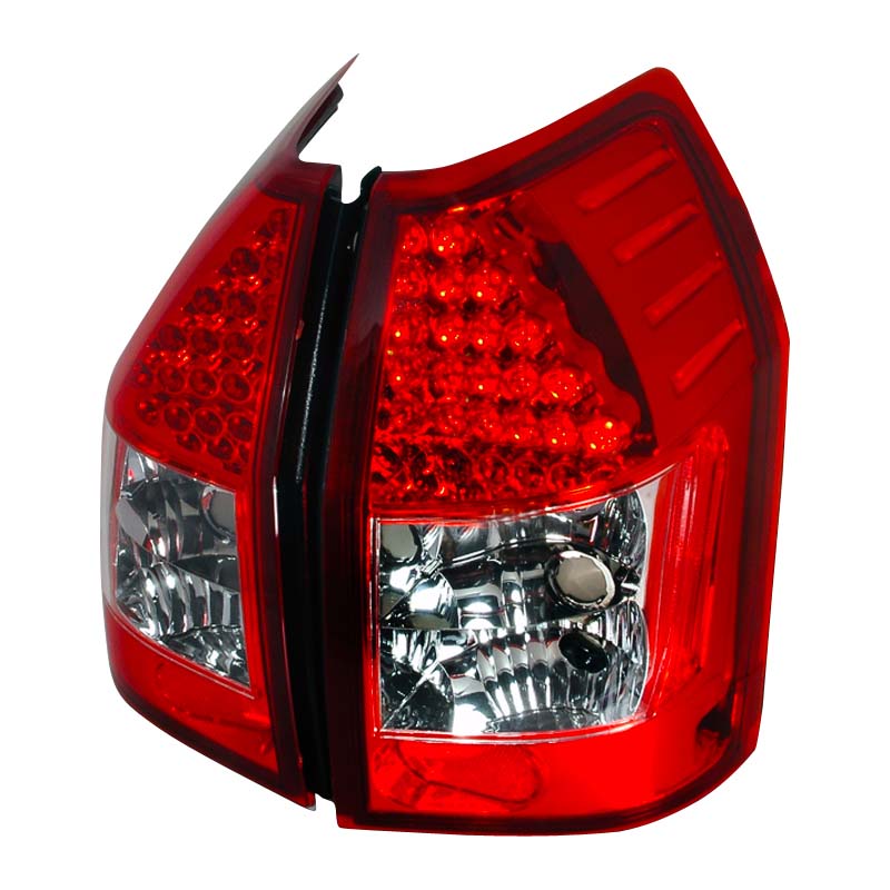 Spec-D Red/Chrome LED Tail Lights Dodge Magnum 2005-2008 - LT-MAG05RLED-KS