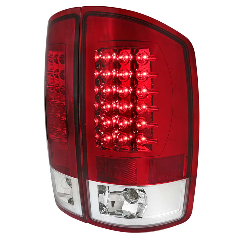 Spec-D Red/Clear LED Tail Lights Dodge Ram 2002-2006 - LT-RAM02RLED-TM