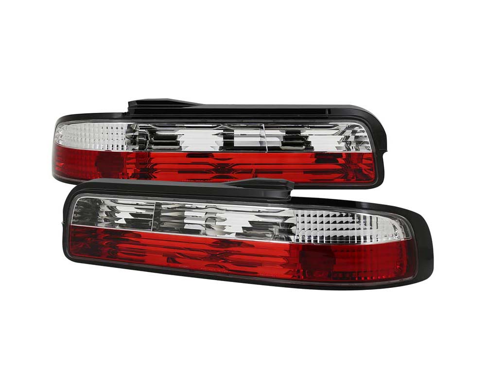 Spec-D Red/Clear Tail Lights Nissan 240SX S13 1989-1994 2D - LT-S13892RPW-TM