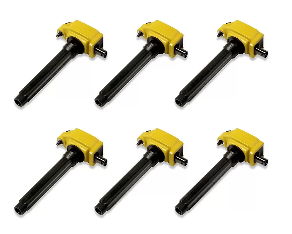 Superchips 6 Pack Yellow Ignition Coil Kit Jeep | Ram | Dodge 3.6L V6 2011-2023 - 4445-CP6