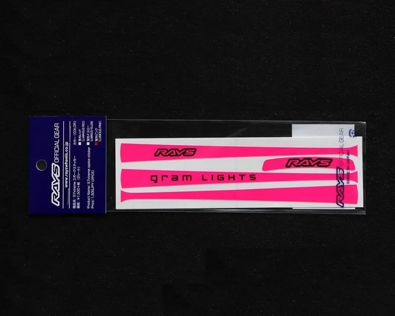 GramLights 2pc 57Xtreme Spoke Sticker - Luminous Pink - WCXTSSTKPK