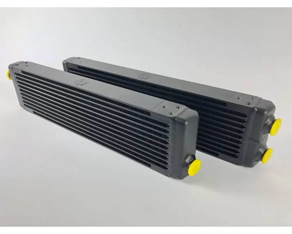 CSF Radiator Universal Dual-Pass Oil Cooler (RS Style) - M22 x 1.5 - 24Lx5.75Hx2.16W (in) - 8110