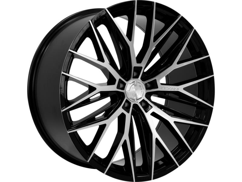 Lexani Aries Wheel 22X10.5 Blank 15mm Gloss Black Machined Face - 2205-00-15MB