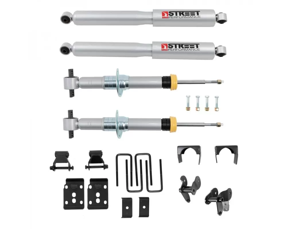 Belltech -1 to -3.5" Front & -5.5" Rear Complete Lowering Kit w/ Street Performance Struts/Shocks Ford F-150 4WD 2021+ - 1054SP