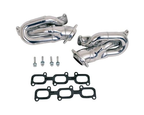 BBK Performance Parts 1-5/8 Shorty Exhaust Headers Polished Silver Ceramic Ford Mustang V6 2011-2017 - 14420