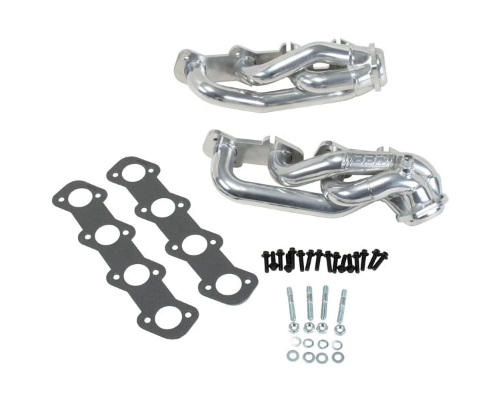 BBK Performance Parts 1-5/8 Shorty Exhaust Headers Polished Silver Ceramic Ford F150 4.6 1997-2003 - 35150