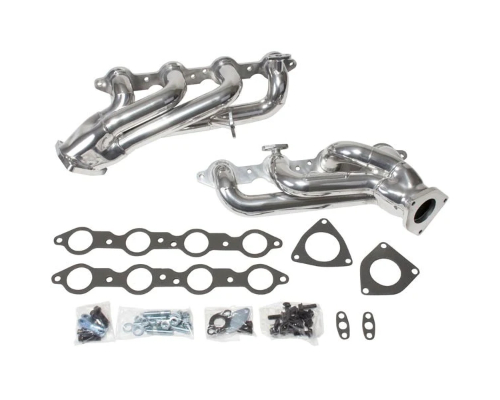 BBK Performance Parts 1-3/4 Shorty Exhaust Headers Polished Silver Ceramic Chevrolet GM Truck SUV 4.8 5.3 1999-2013 - 40050
