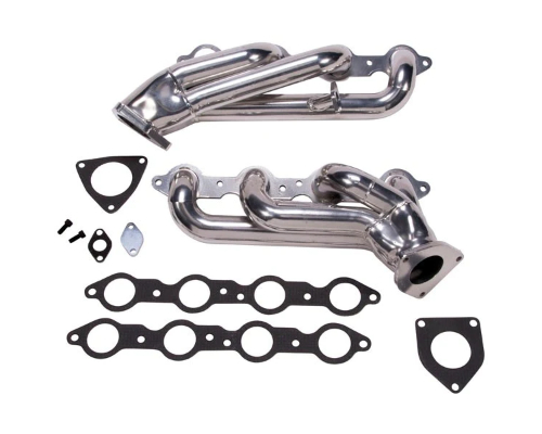 BBK Performance Parts 1-3/4 Shorty Exhaust Headers Polished Silver Ceramic Chevrolet GM Truck SUV 6.0 1999-2013 - 40060