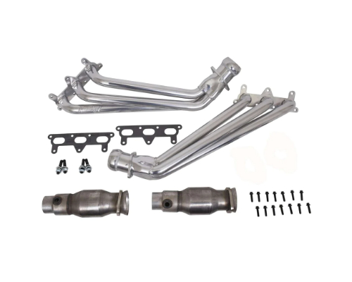 BBK Performance Parts 1-5/8 Long Tube Exhaust Headers With High Flow Cats Polished Silver Ceramic Chevrolet Camaro V6 2010-2011 - 40410