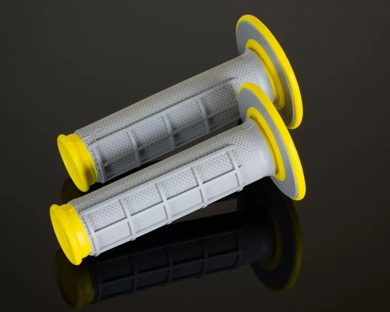 Renthal Dual Compound Diamond/Waffle MX Grips Yellow - G192