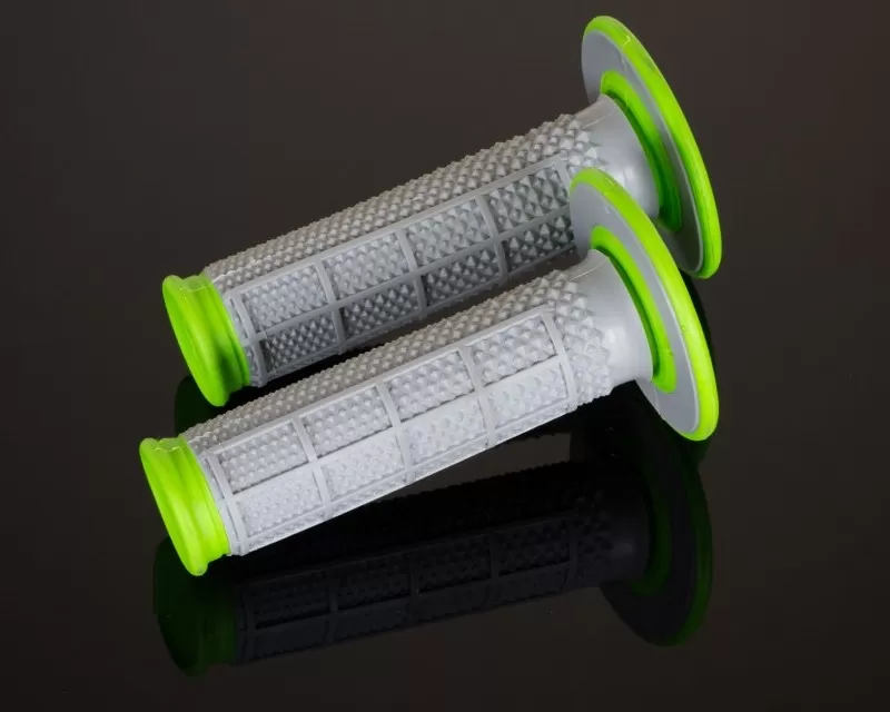 Renthal Tapered Dual-Compound MX Grips Grey/Green - G193